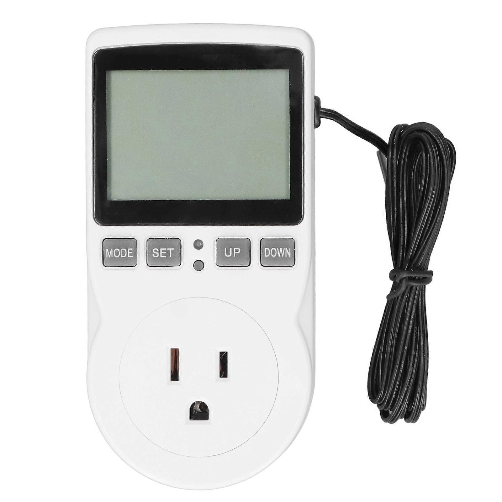 Temperature Control Socket LCD Display ABS Housing Electronic Thermostat Controller 50 60Hz