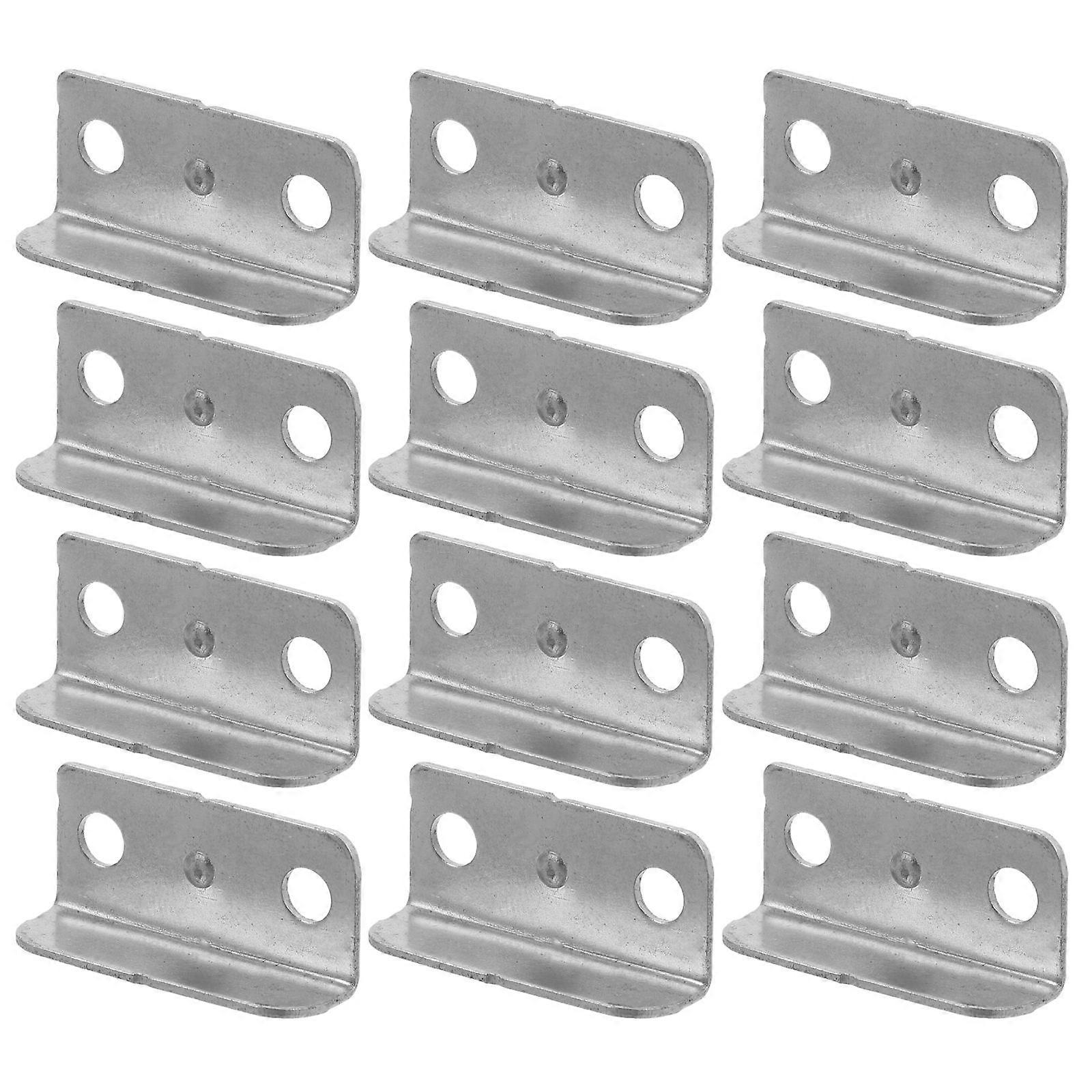 20PCS Metal Right Angle Drawer Lock Strike Plate for Cabinet Security – Durable Iron Hardware Accessory for Home and Office Use