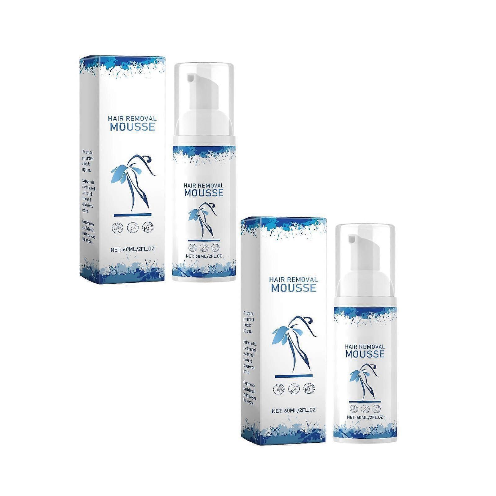 Hair Removal Foam For Depilation, Moisturising, Legs Armpits And Body, Sensitive Skin, 60 Ml Pack Of 2 And 120 Ml Pack