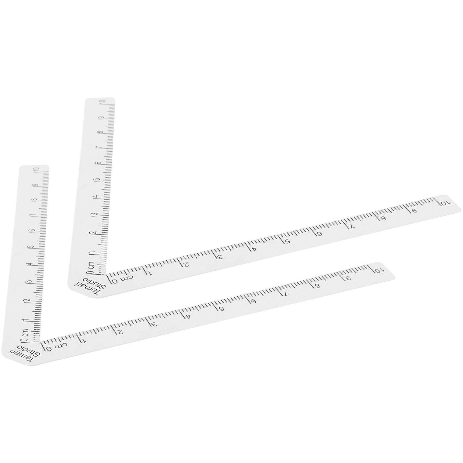 Sewing Transparent Ruler Hanfu Cuju Ball Ruler present Set Use 14.50X10.00X0.20CM Locating 2Pcs
