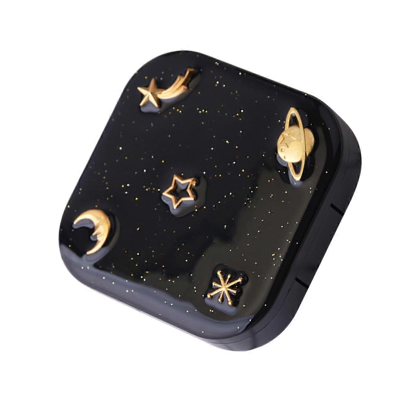 Portable Lens Storage Box Set with Mirror and Accessories, Plastic Lens Case for Travel, Decorative Use, Random Style Briefcase