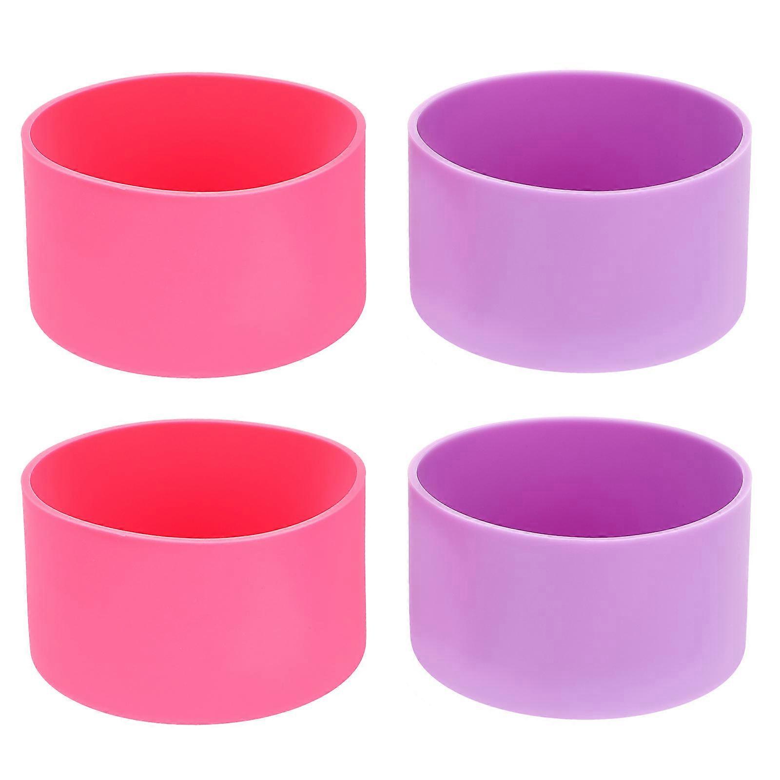 Silicone Bottom Covers Anti-Slip Heat-Resistant Prevent Wear Round Shape General Users 4Pcs
