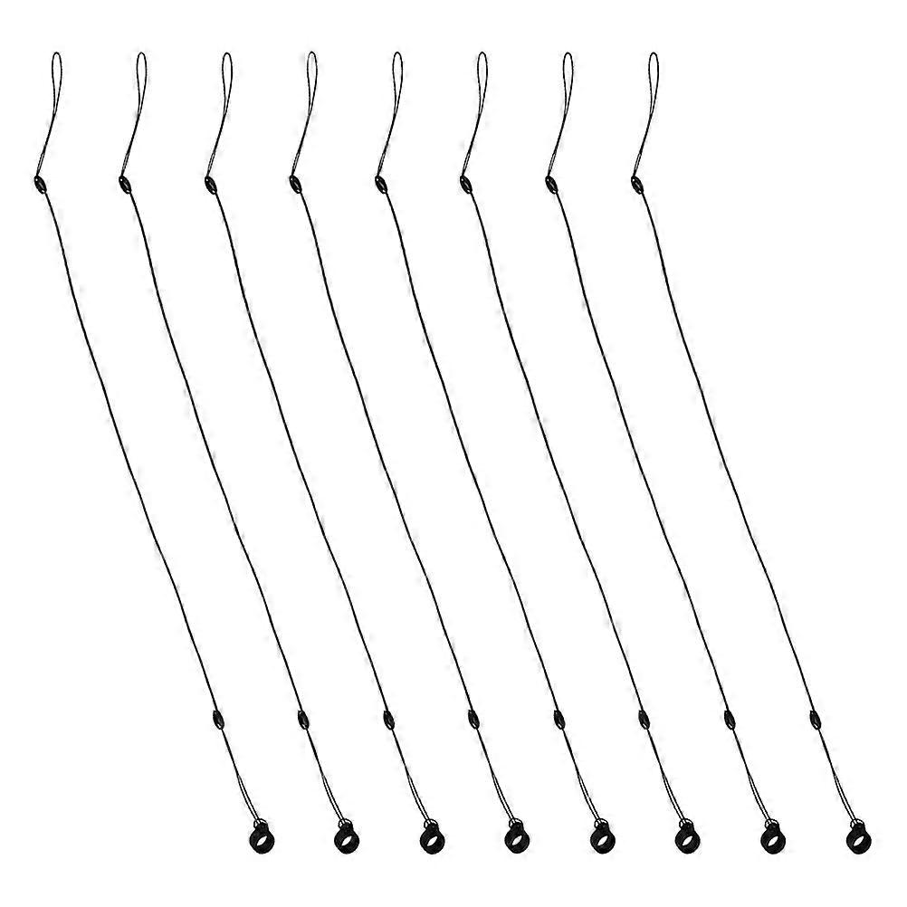 Pen Lanyard Stylus Pen Leash for Anti-Lost Use 8Pcs Black Elastic Holder