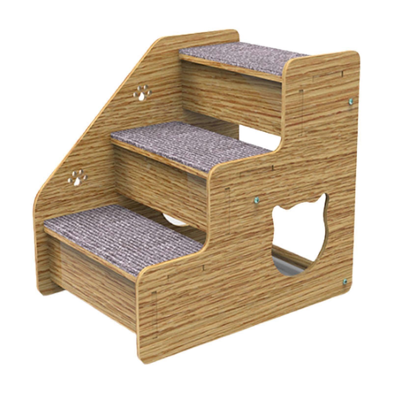 Pet Stairs for Couch - 3 Step Dog Ladder, Non-Slip Ramp for Medium/Small Dogs and Senior Cats, Durable and Sturdy Design