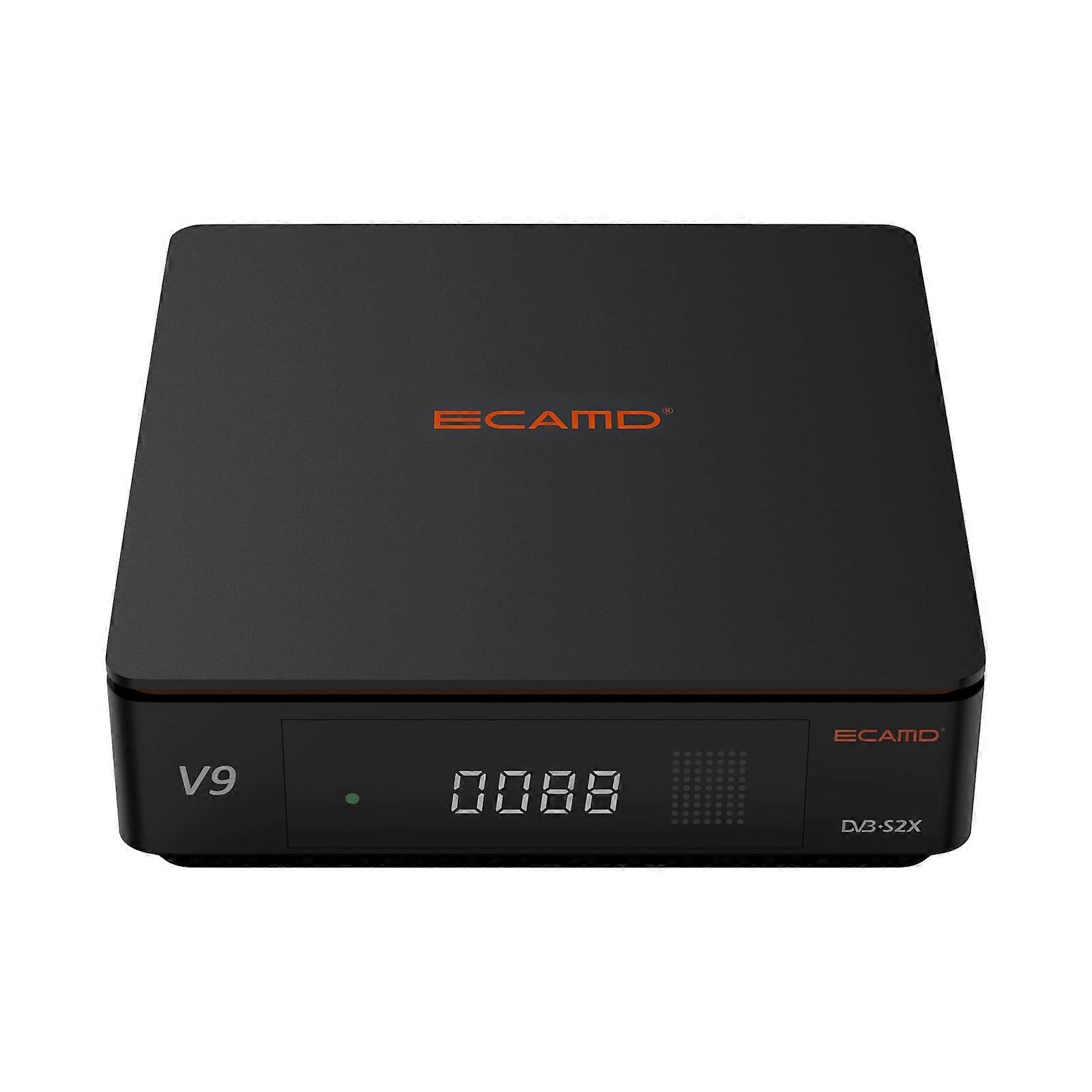 ECAMD V9 DVB-S2 Signal Receiver - Multi-Stream TV Box with HEVC, BISS, and DLNA Support