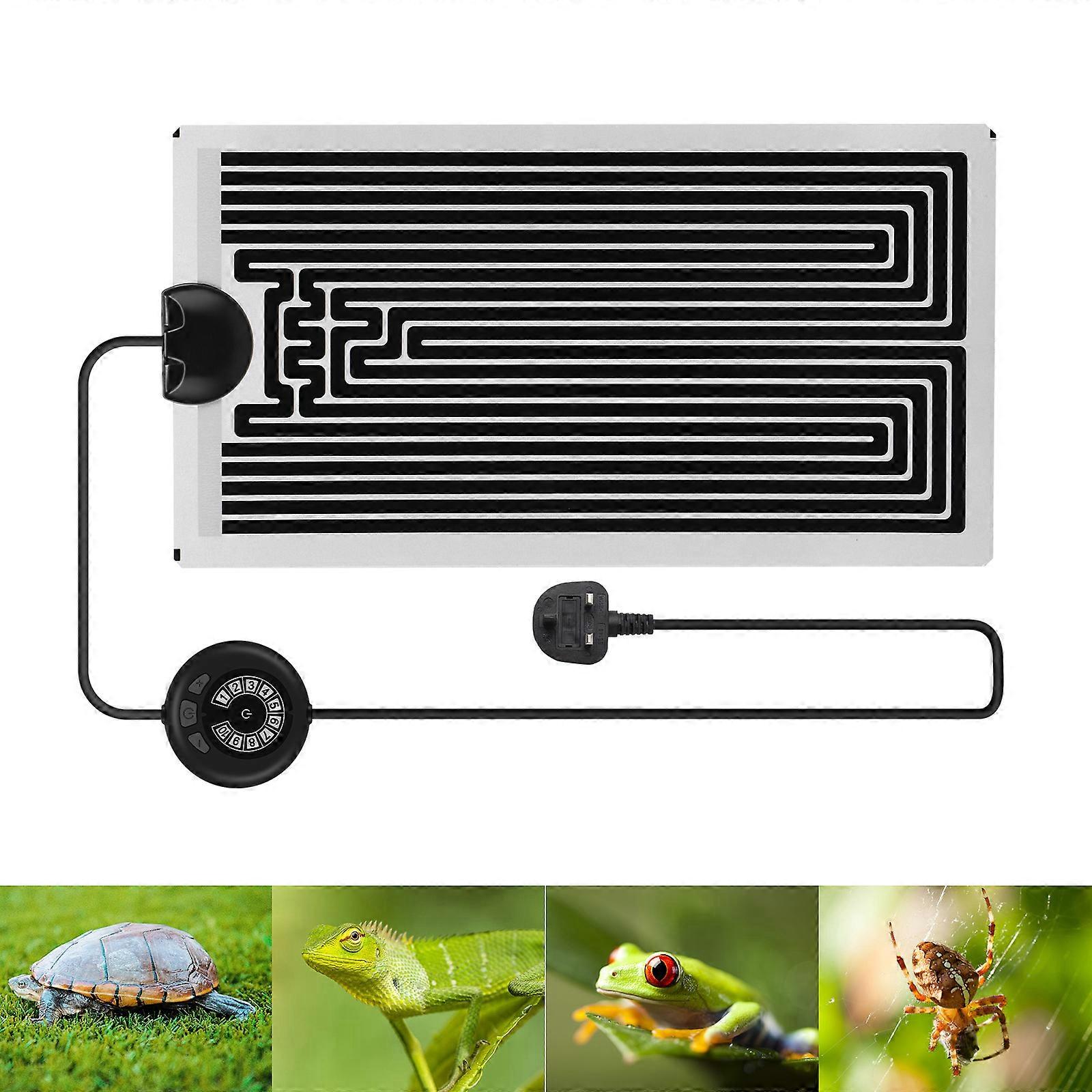 Graphene Reptile Heating Pad 10-Temperature Settings 14W/15*28cm (UK Plug)