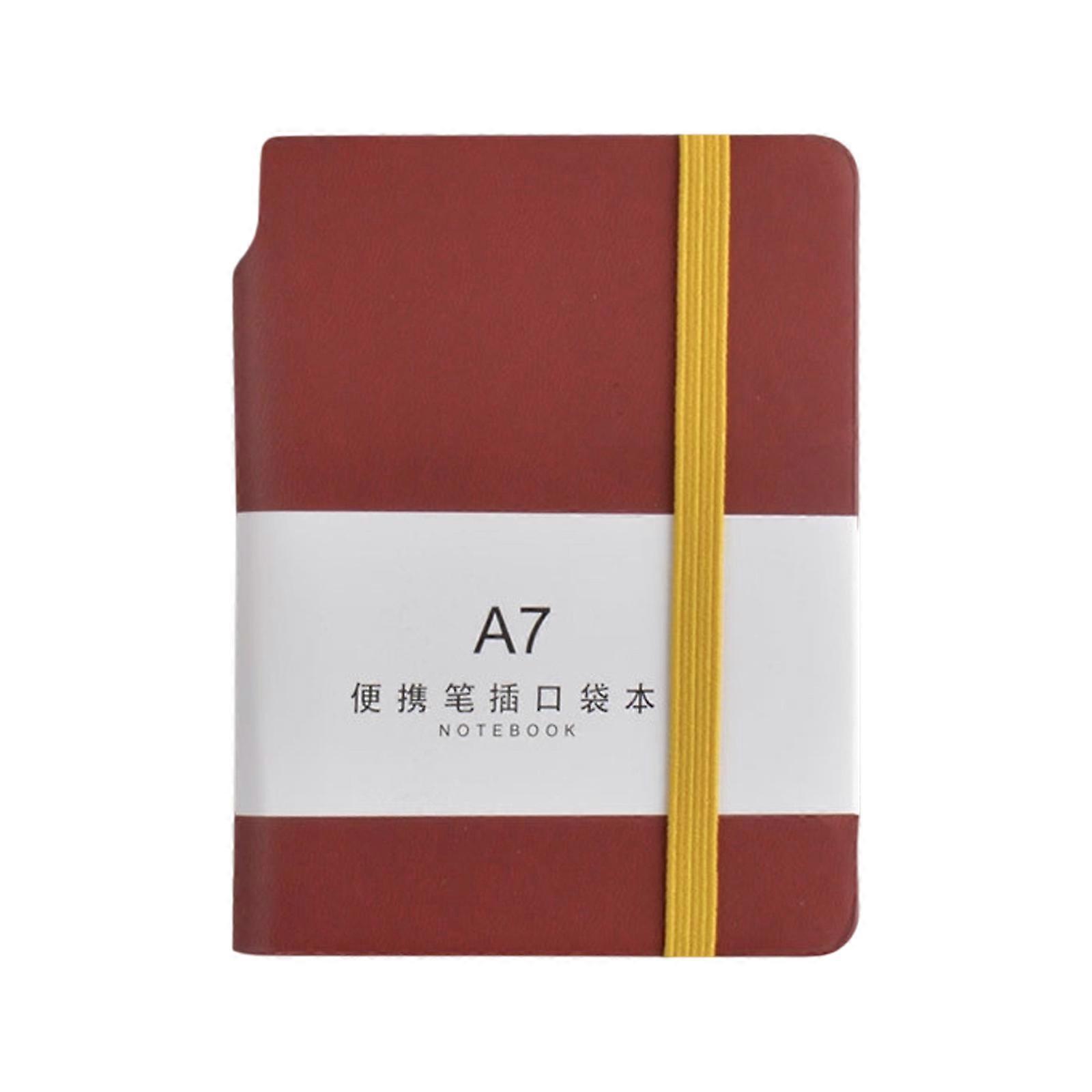 Pocket Notebook Schedule Notebook Journaling Notebooks Daily Planner School Office Supplies for Students Teacher A7 Wine red