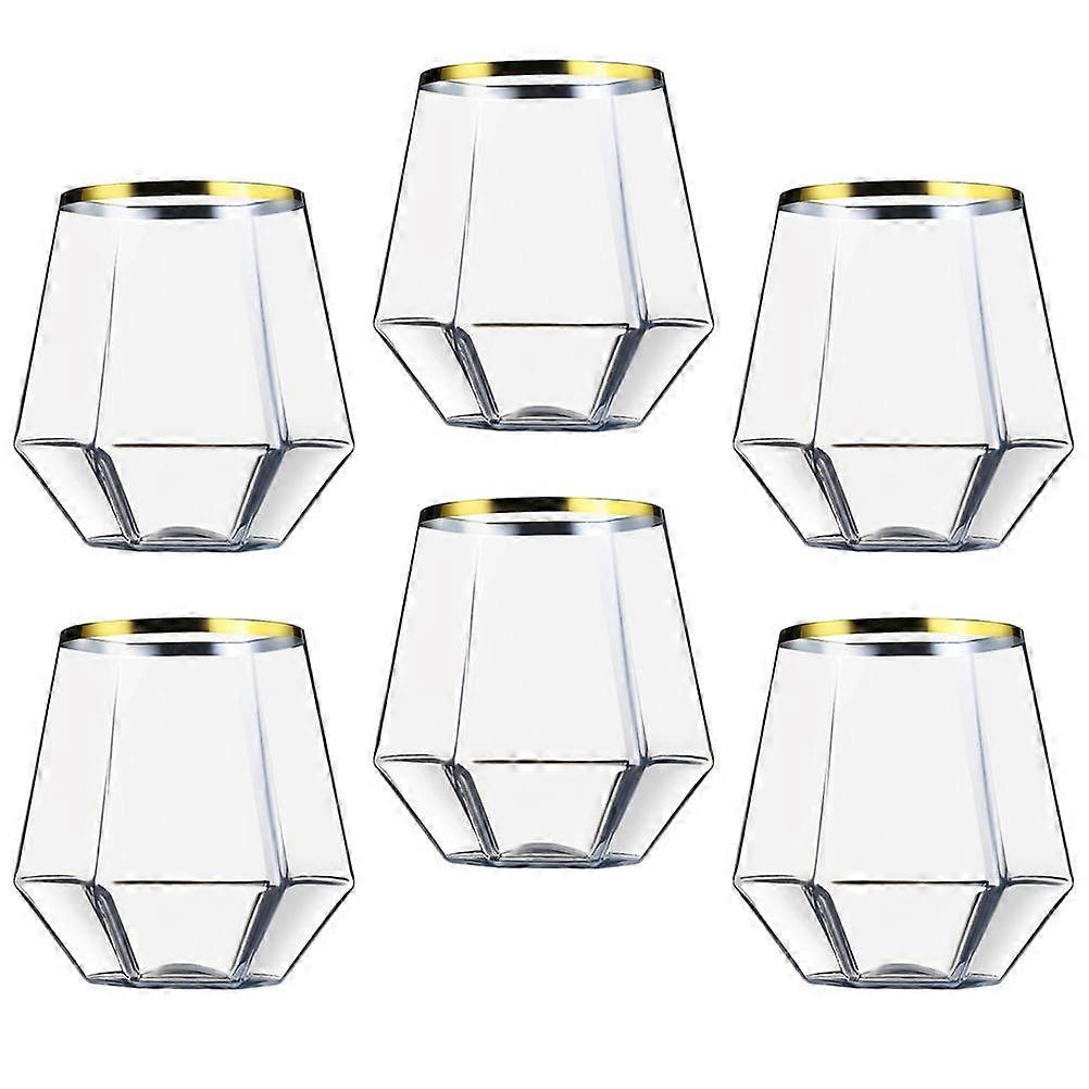 Mini Glasses Material Irregular Hexagon Whiskey Cups Home Use 6Pcs
