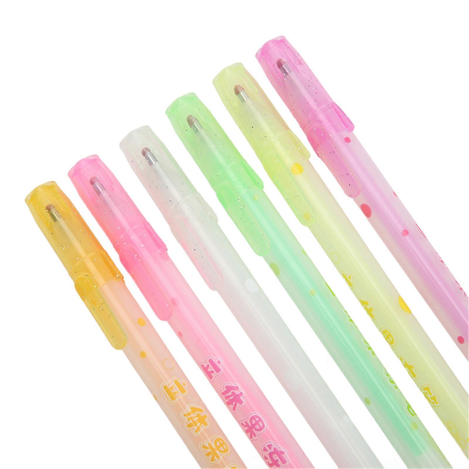 6Pcs Colour Pen 6 Colours 3D Effect Gel Ink Writing Painting Tool Set Kit for DIYSoft Colours