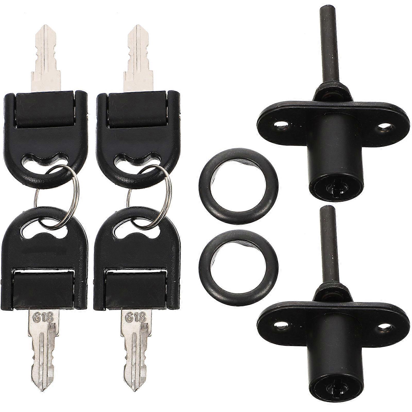 Cabinet Lock with Keys Rectangular Shape Waterproof for Home Cabinets 6.00X4.50X2.00CM 2Pcs