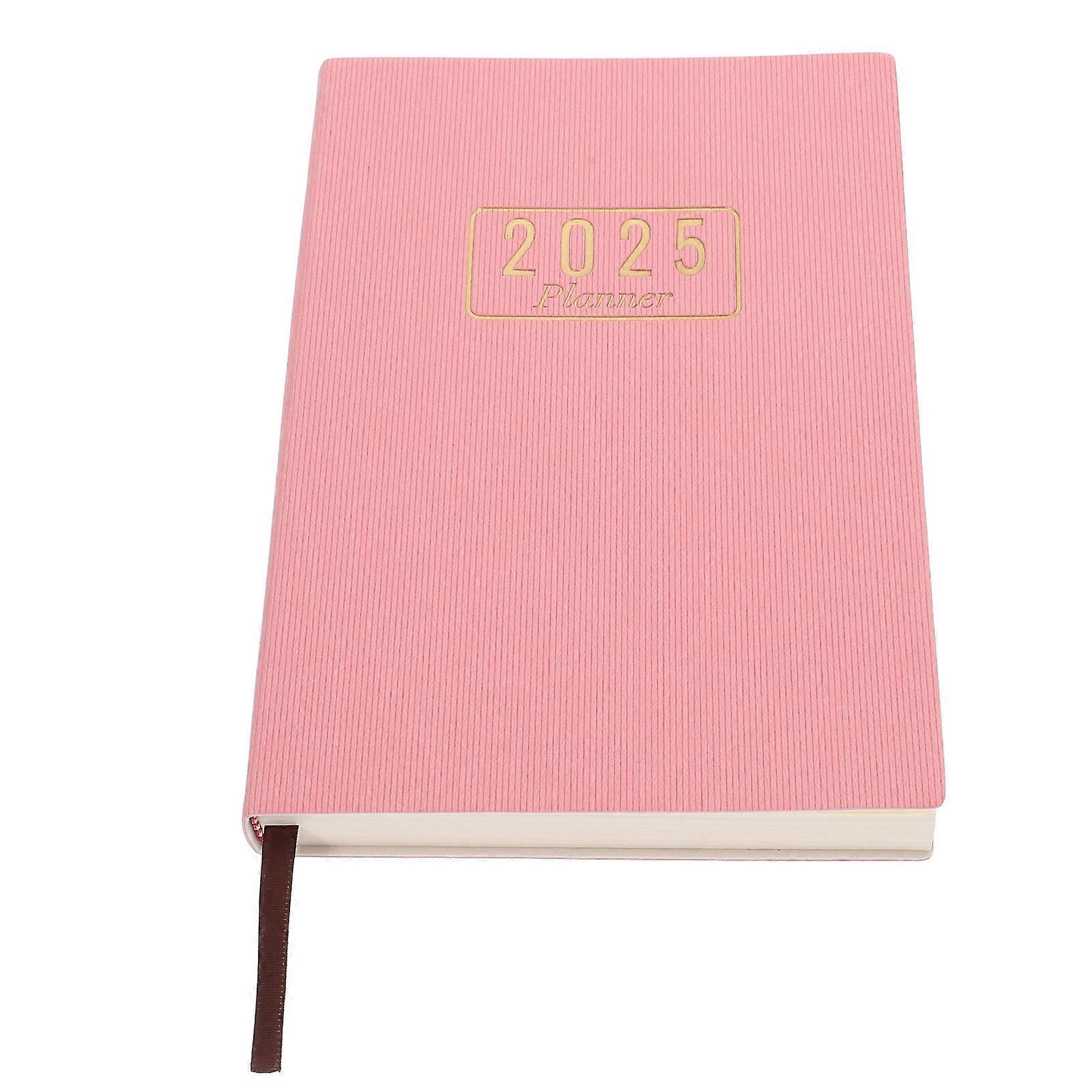 Portable Academic Planner Notebook for Daily Use with Black PU Cover A5 Size