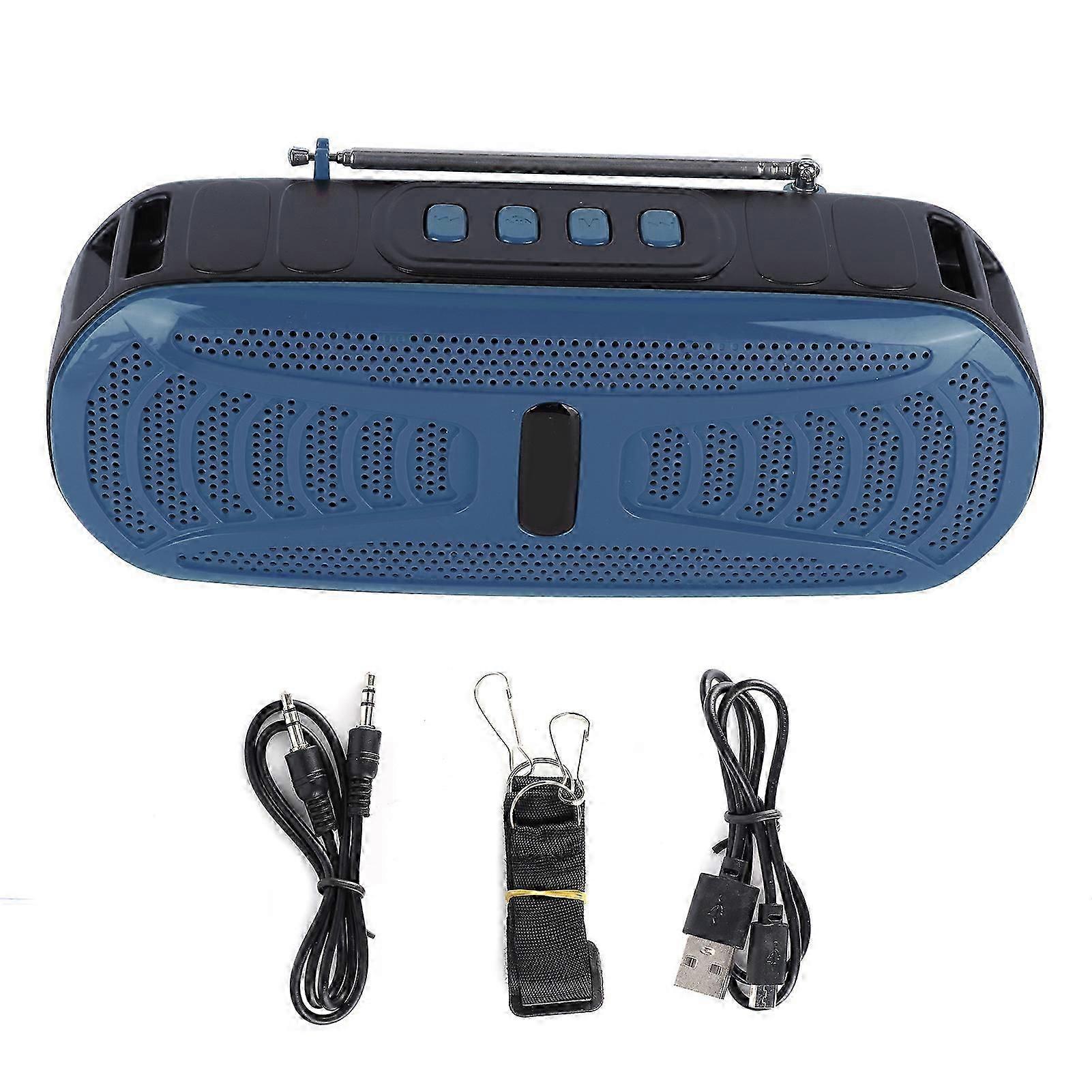 Bluetooth Speaker Outdoor Sports Bluetooth Speaker With Flashlight And Solar Charging Functionblue