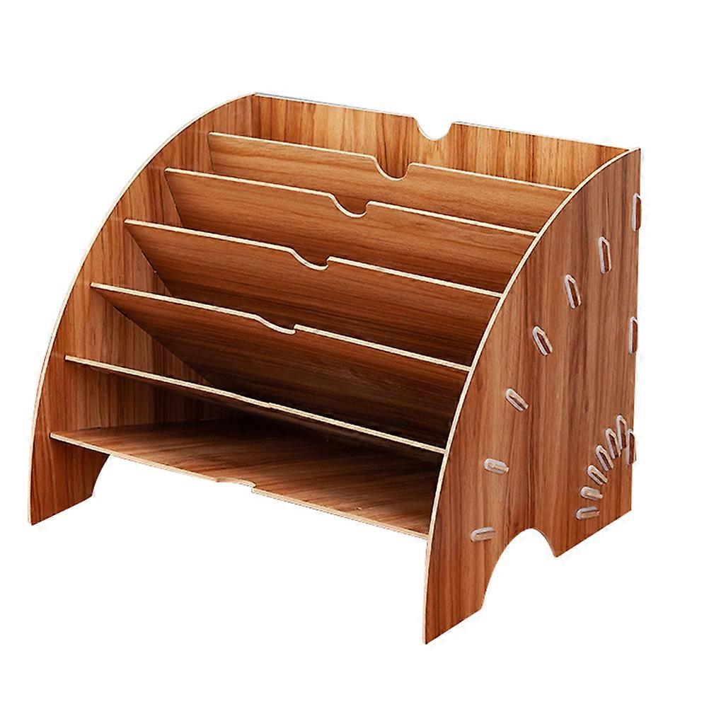 Table Top Bookshelf Fan-Shaped Bookshelf Small Bookcase For Users Who Need File And Book Storage 1Pack