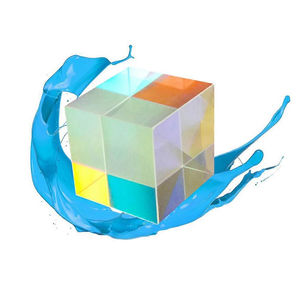 Physics Decoration Glass Prism Cube Research Tool Multi 1x1x1cm 1Set