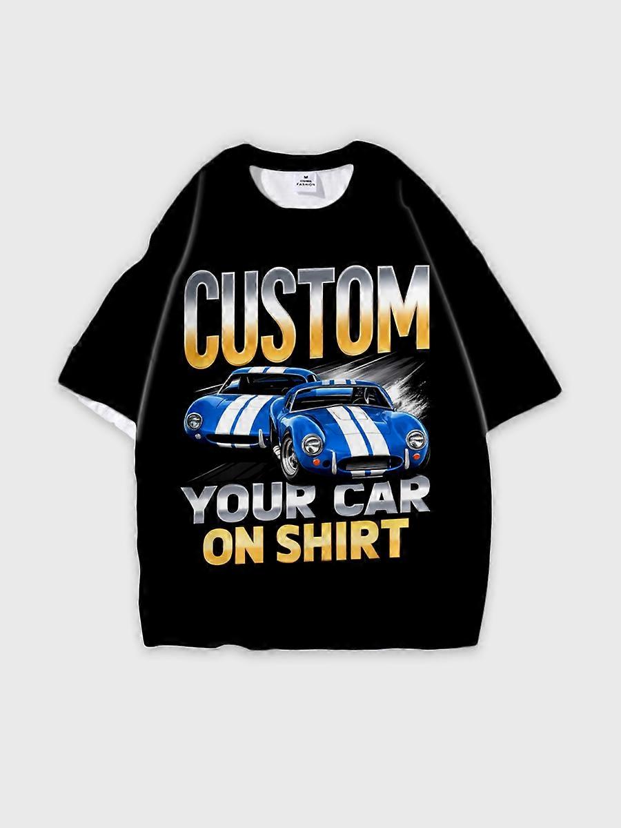 T-shirt round neck Pattern loose short sleeve N111