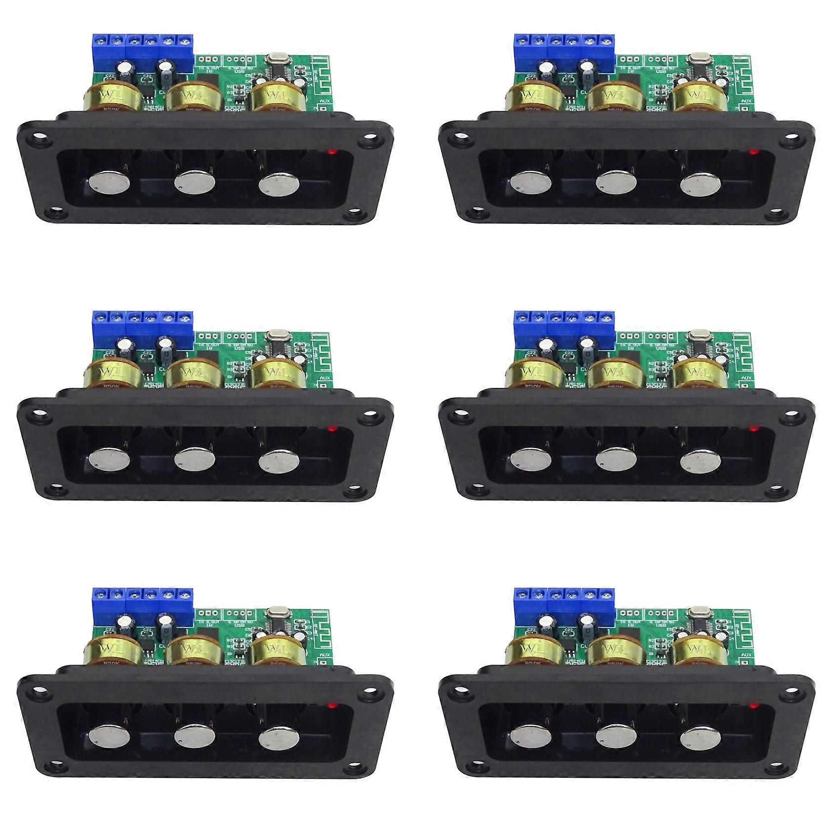 6X Bluetooth Amplifier Power Audio Board 20Wx2 Stereo Amp Sound Amplifiers AUX U Disk Decoder Treble