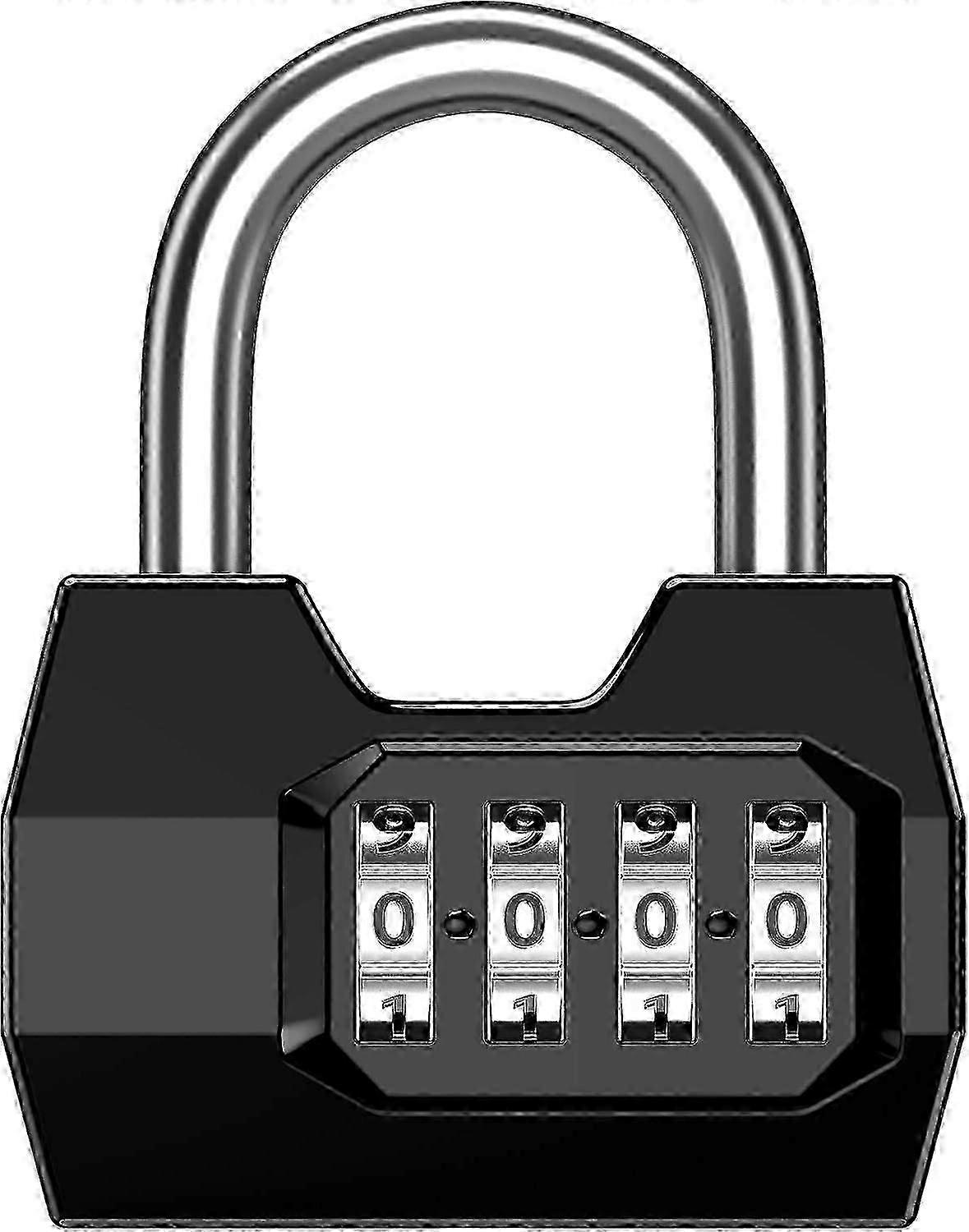 Combination Padlock, 4-Digit Code Padlock, Resettable Gym Lock, Waterproof for-Good