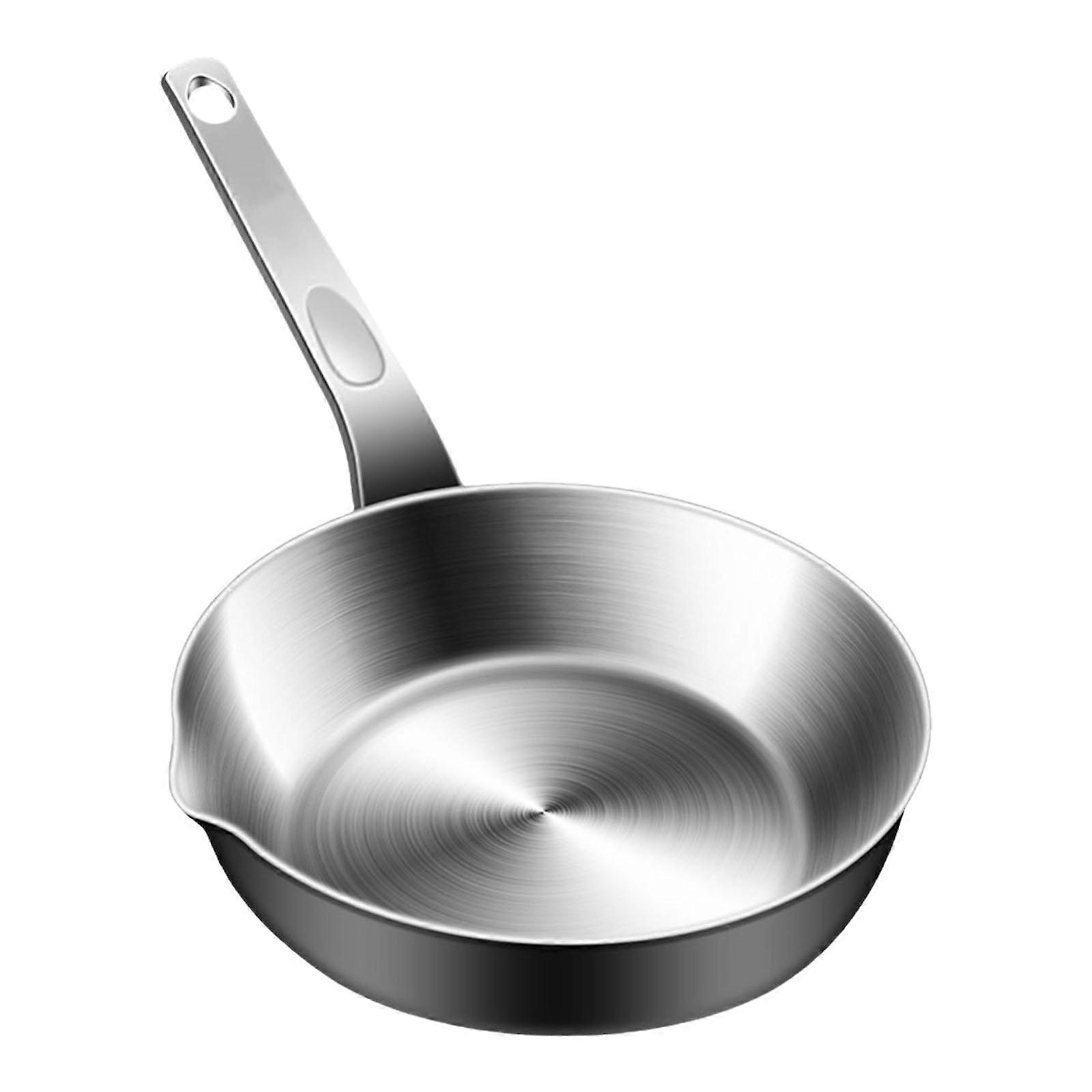 Space Saving Small Stainless Steel Skillets For Butter Melting Miniature Saucepan with Spout Ergonomic Handle Cookware Multicolor