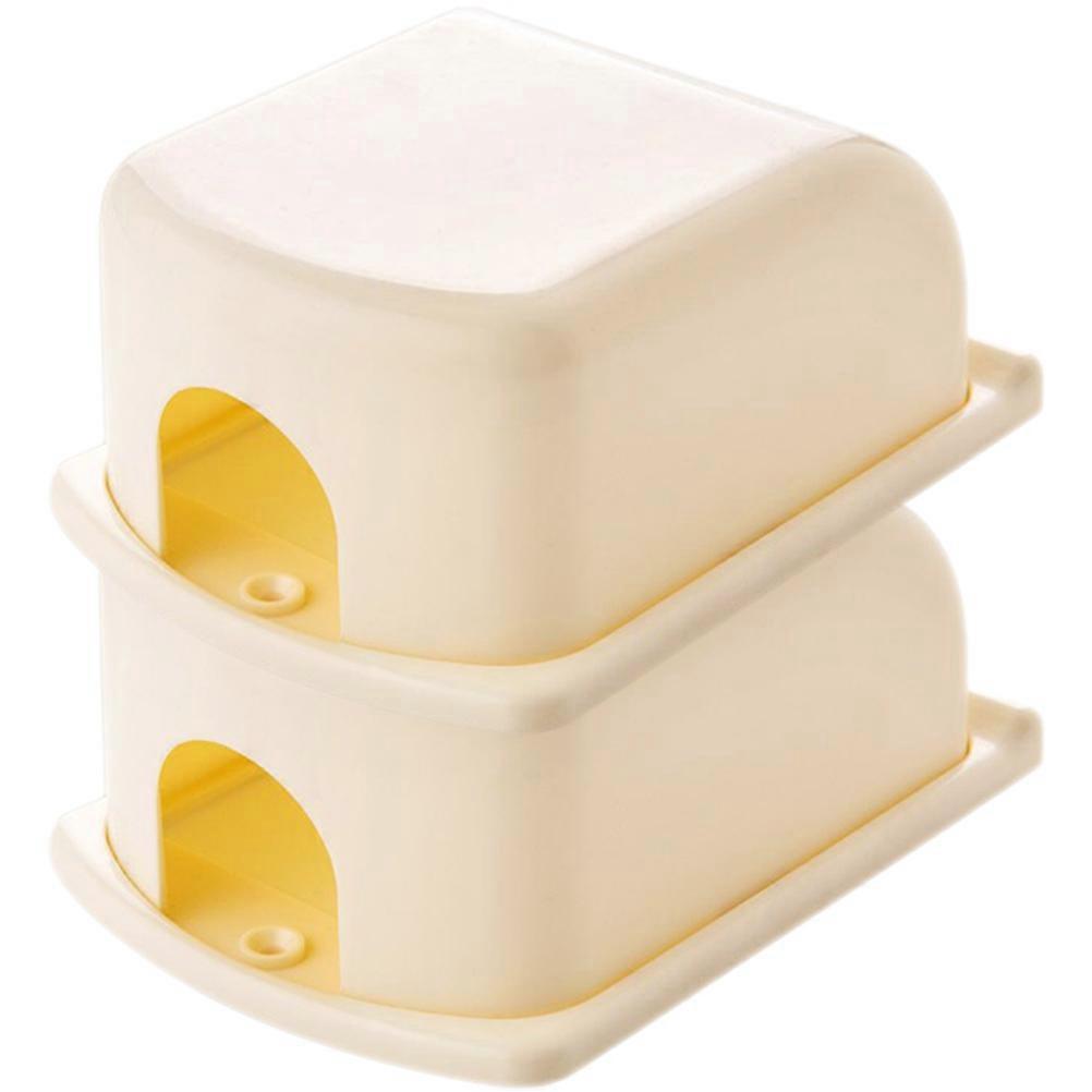 כיסוי שקע הגנה בטיחותי נגד פתיחה מקרית מגן שקע קיר לשימוש פנימי לילדים משקי בית 14X10.5X6 ס"מ בז' 2 חבילות