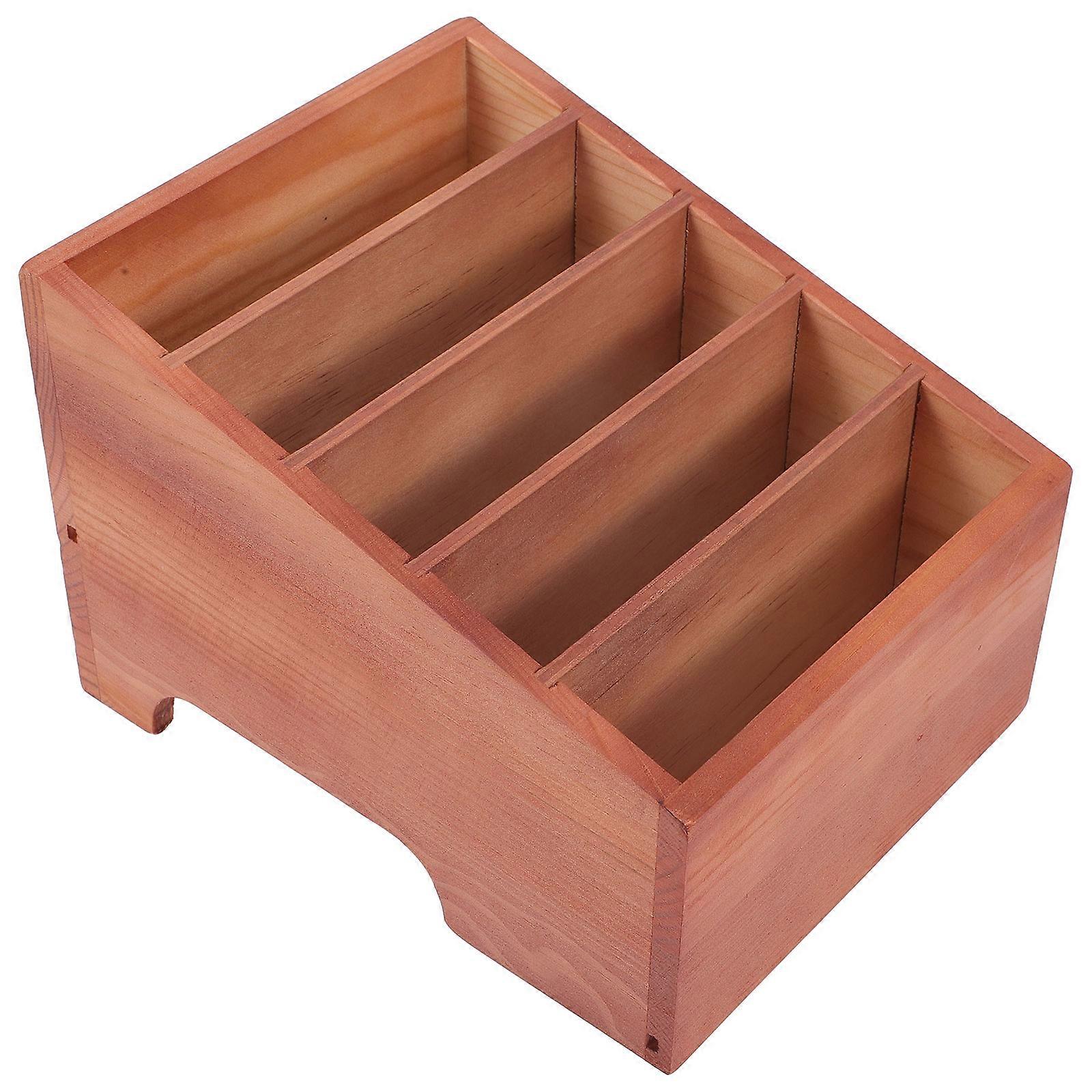 Phone Management Box for Storage Rustic Wooden Desktop Holder