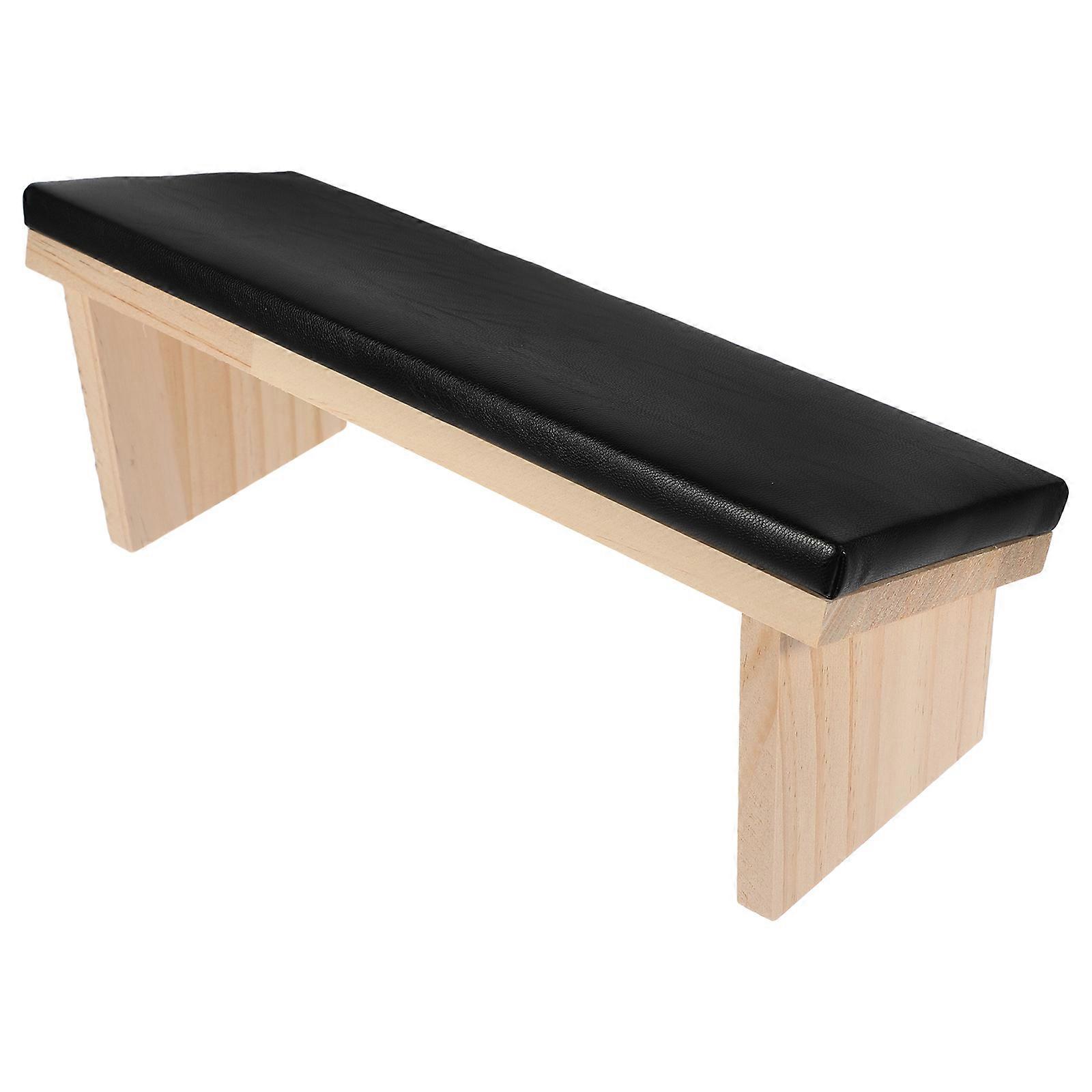 Wooden Nail Armrest Stand with Comfortable Hand Rest Pillow for Nails and Toenails 2pcs