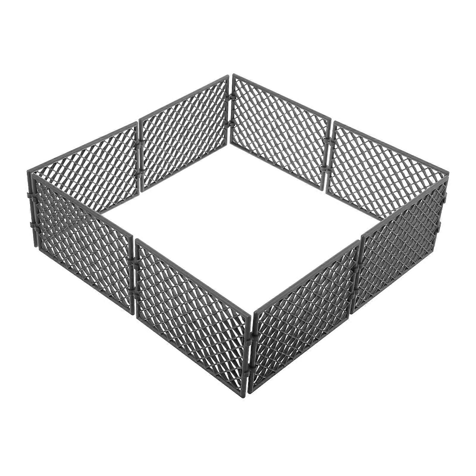 6 Pack Miniature Wire Mesh Fence for Micro Landscape DIY Dollhouse Accessories – High Security Tightly Mesh Design with Smooth Modern Finish for