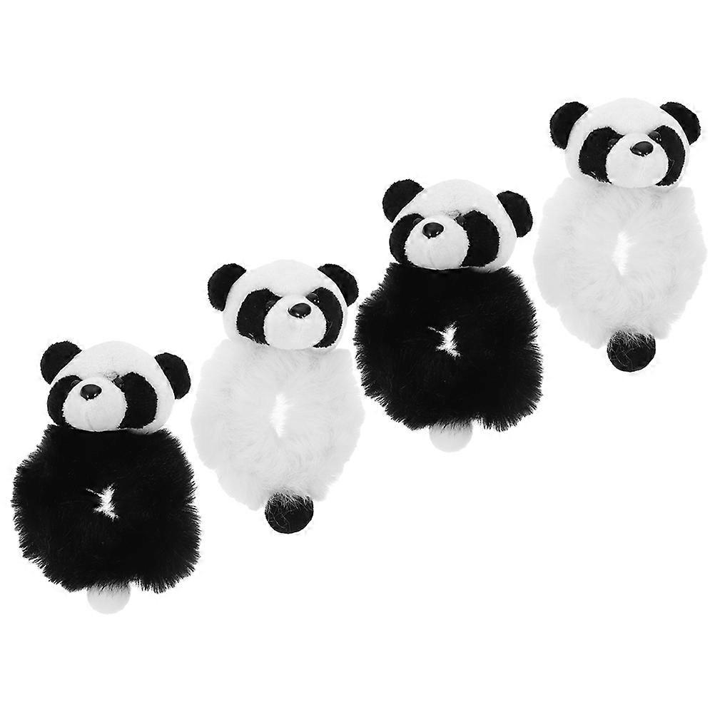 Here's a polished and engaging product description for your **4 Pcs Plush Panda Hair Scrunchies**:
✨ **4 Pcs Plush Panda Hair Scrunchies –