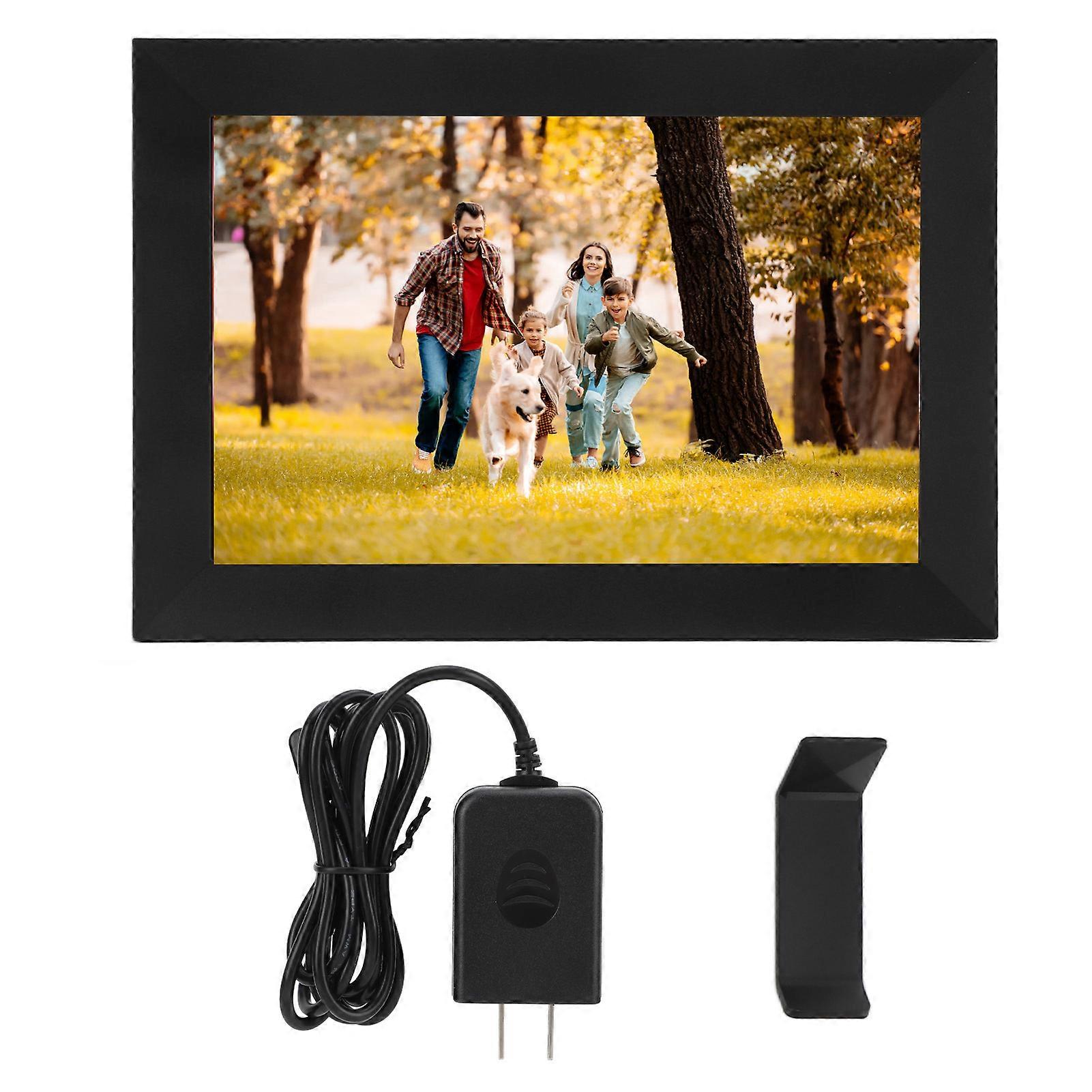 XCLT 10.1 ZS Touch Display Screen IPS 1280x800 Cloud Photo Frame Digita WiFi 10.1in Black US Plug 100‑240V