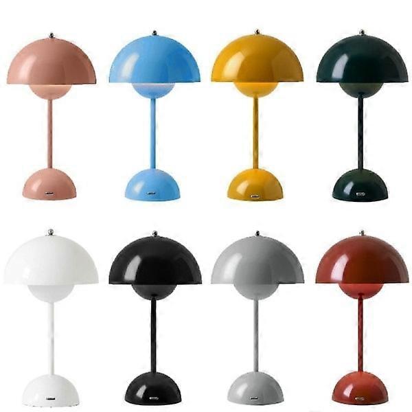 Dimmable Cordless Table Lamp 3-Way Cordless Lamp for Reading, Night Light Wine Red