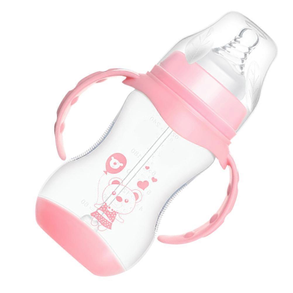 Portable Baby Drinking Cup With Cartoon Pattern 240Ml For Babies Outdoor Travel Wide Caliber 1Pcs