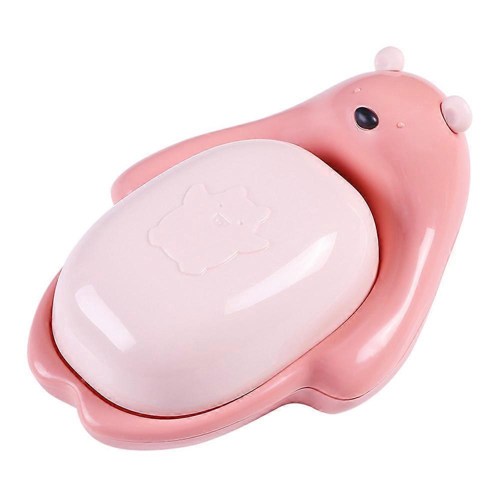 Bathroom Water Draining Soap Dish Case Holder Drainer Soap Saver Storage Box