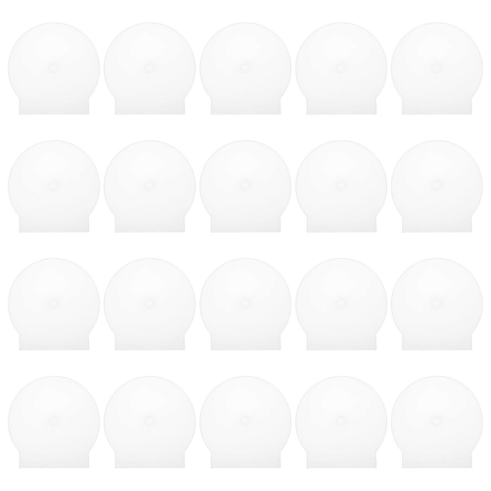 20pcs Thickened Transparent White Plastic CD Storage Cases, Portable Compact Lightweight Optical Discs Storage Box for Home Travel CD Protector