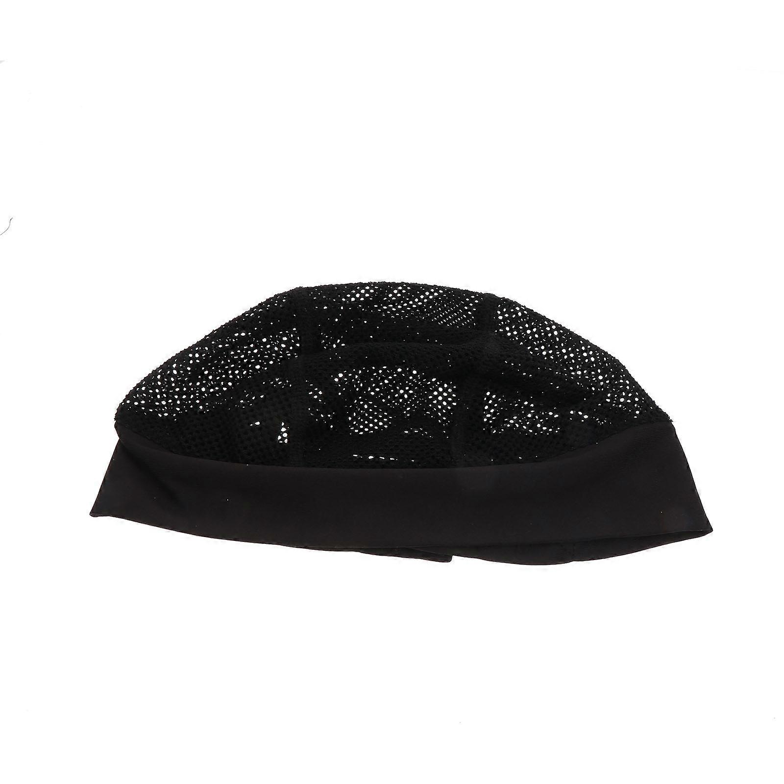 Breathable Wig Cap Accessory For Women Before Wearing Wig Black Elastic Net 1 Set