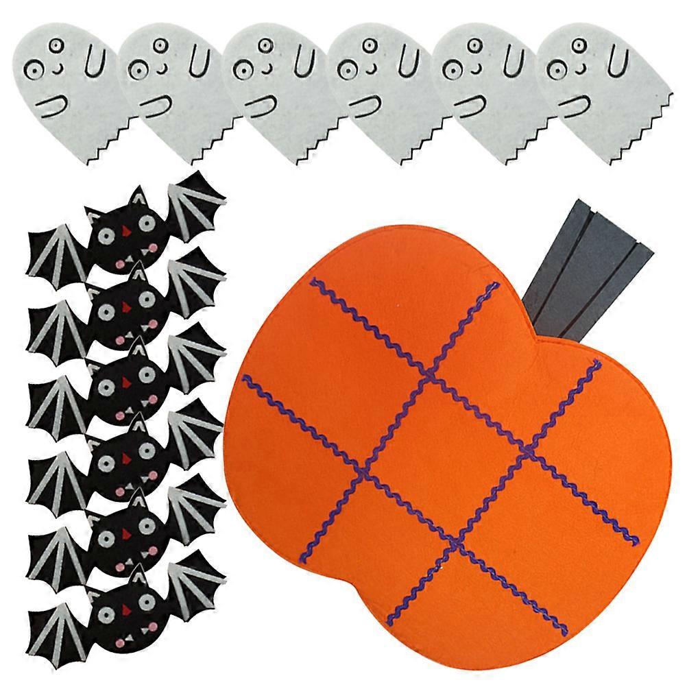Funny Halloween Chess Game Mat 1 Set Felt Crossing Board Game Suitable For Children's Playtime Enhances Logical Thinking Multi Colour