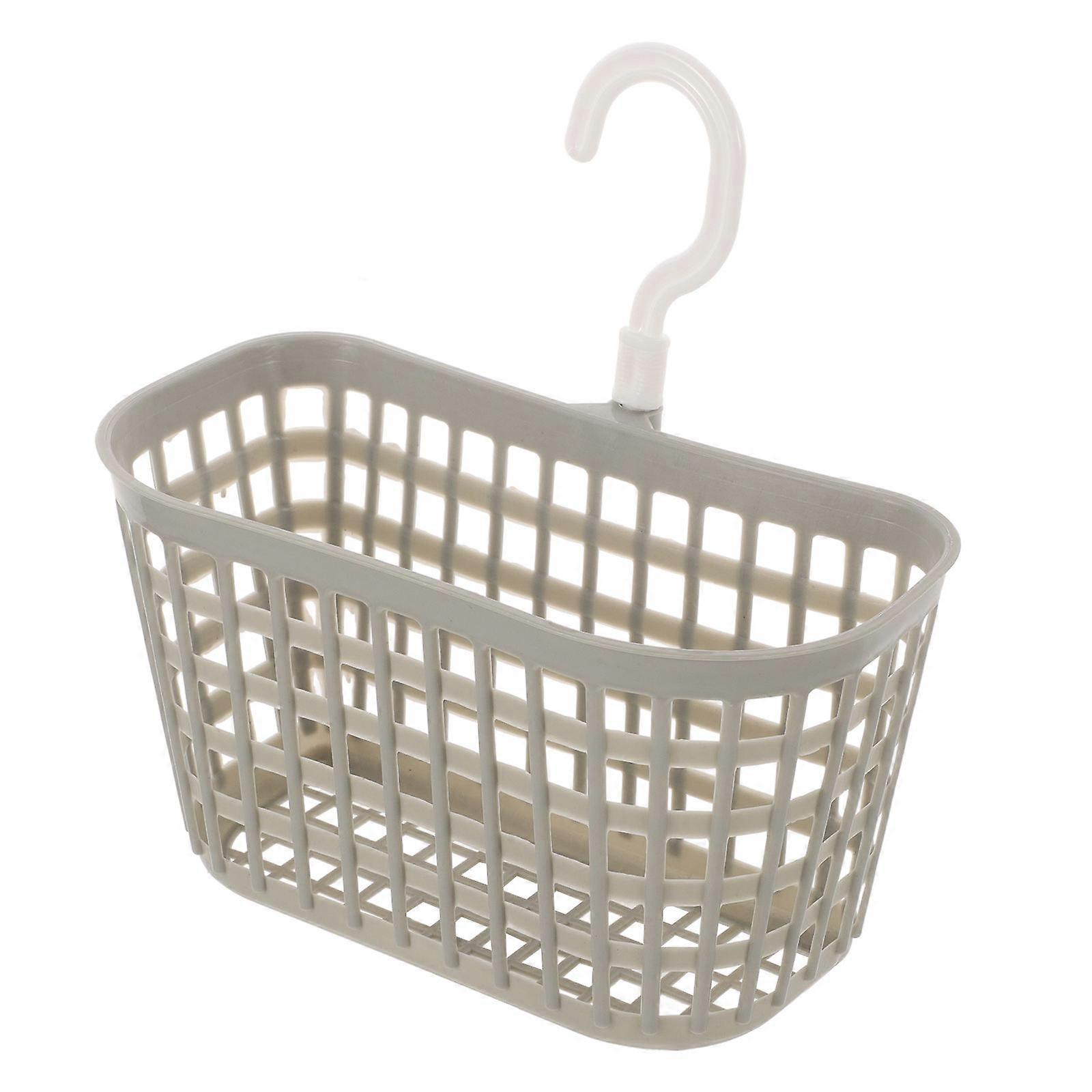 Wall Mounting Storage Basket Rotatable Hook Kitchen Organization Grey 18.00X10.00X10.00CM Plastic PP Space-Saving 1Set
