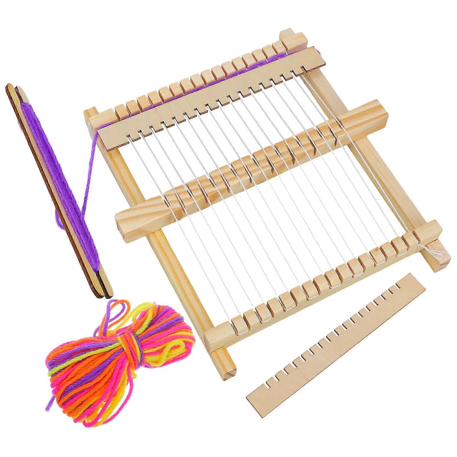 Wooden Weaving Loom for Hand Knitting Crafts – Educational Tool for Indoor Activities, Promotes Critical Thinking & Motor Skills, Random Color