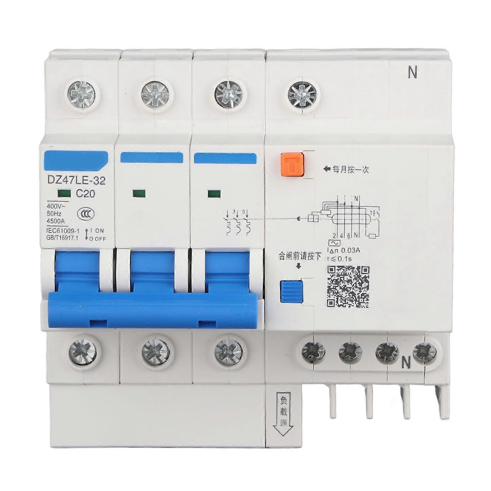 Leakage protection device, Dz47Le3PN C20 for safety protection