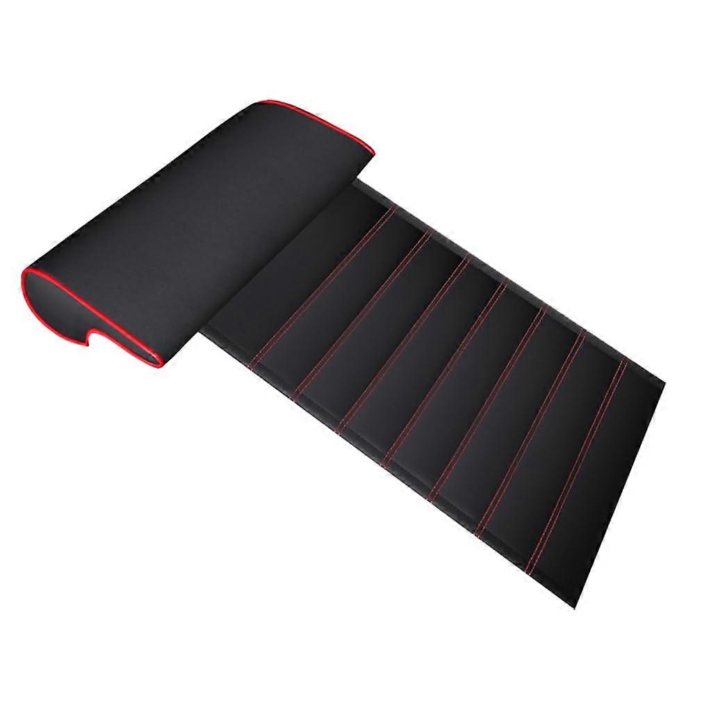 Car Seat Extension Cushion for Legs, Easy Install, Soft PU, Universal Fit, Black Red Long