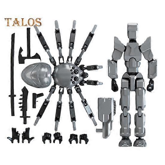 Spider Robot Action Figure with Accessories Movable Joints 3D Printed Model Toy Articulated Dummy Figurine Home Office Decoration Ornament
