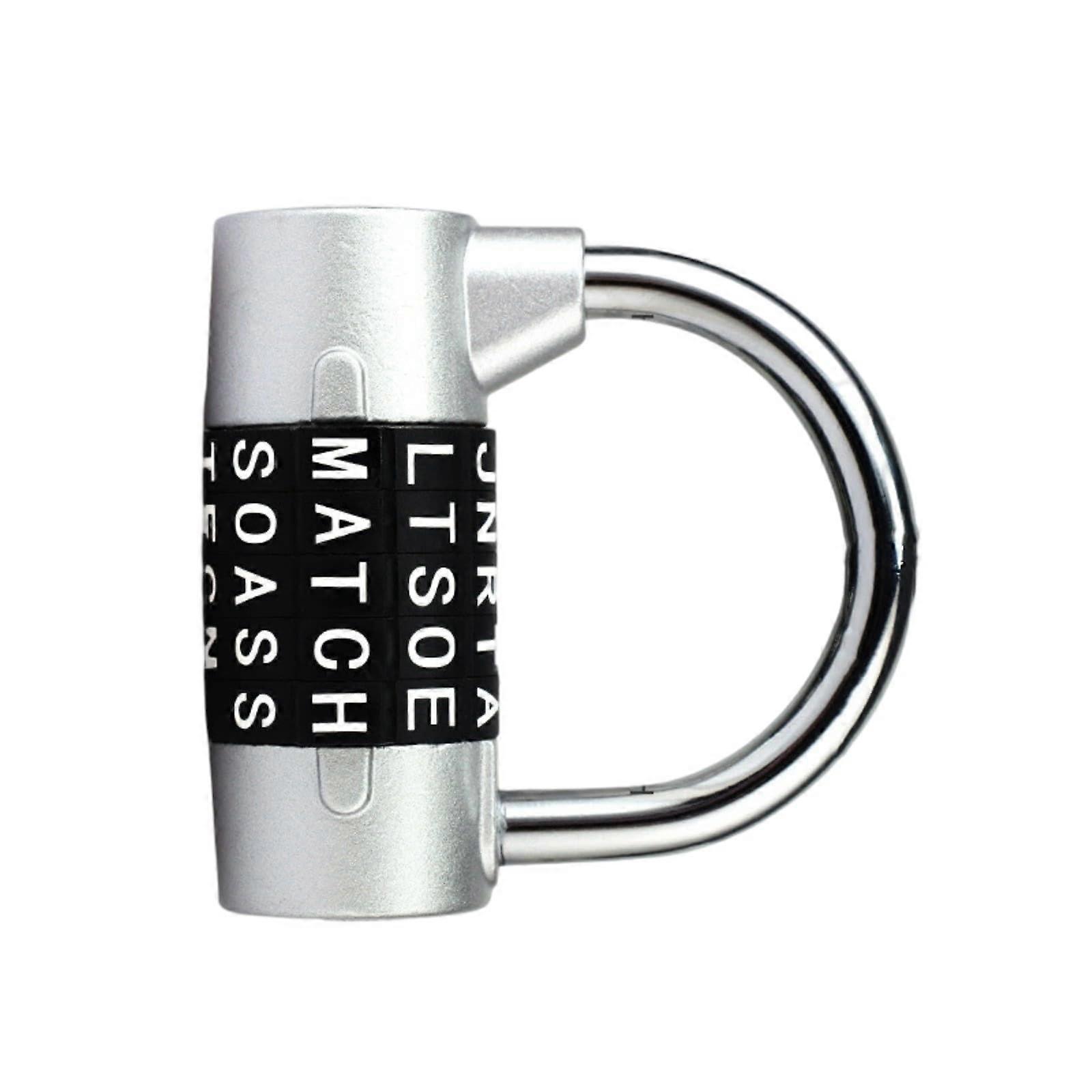 Cabinet combination lock with 5 letters, number lock, door handle, password lock for storage, cabinet, luggage