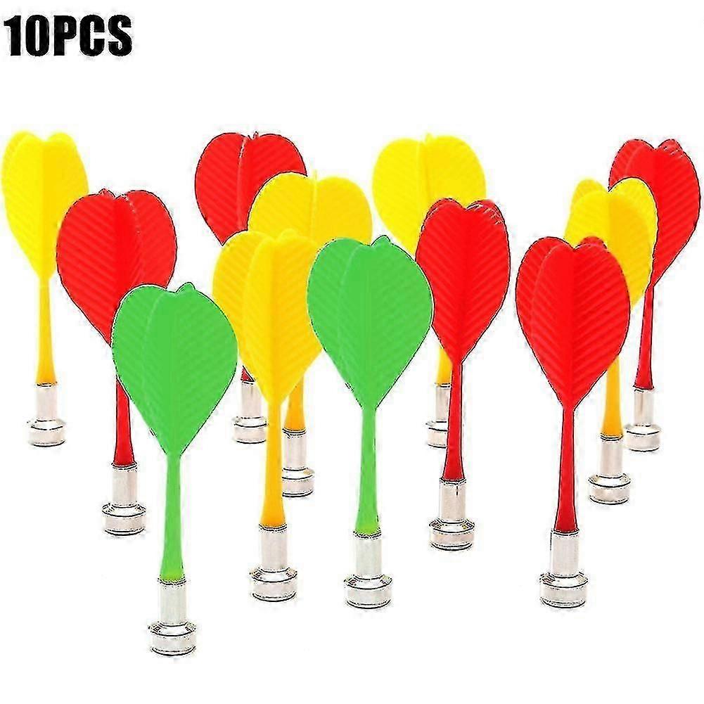 Magnetic Dart Refill Kit - 10 Replacement Plastic Darts for UK Dartboard Games & Family Fun