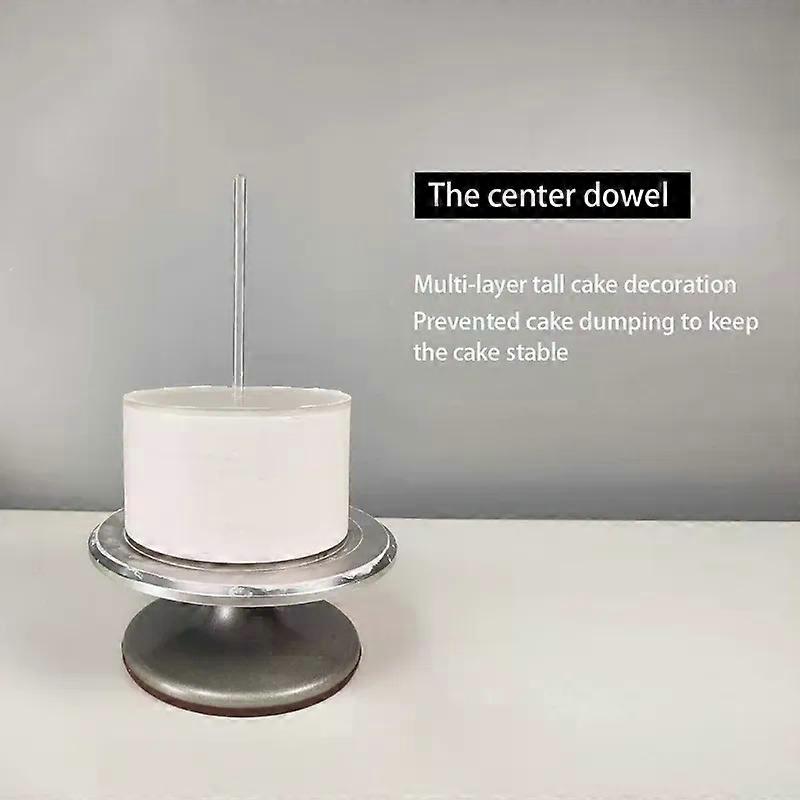 1 Set Acrylic Material Transparent Color Shape Rounded Cake Decorating Cake Set Display Rack Center Pins And Scrapers