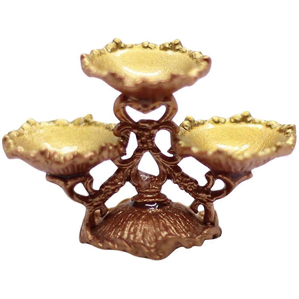Multi Alloy Fruit Tray for Mini House Decor with Realistic Details and Smooth Piece