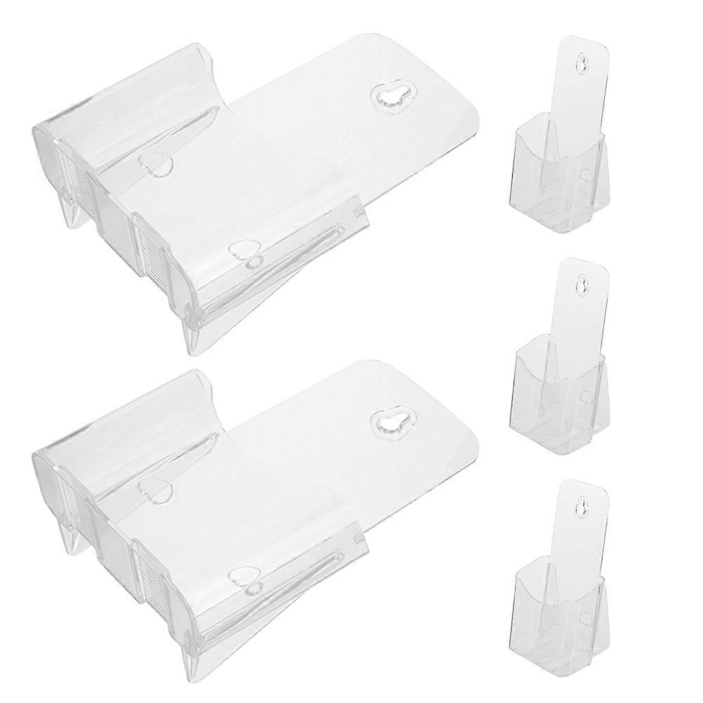 Transparent Acrylic Wall File Organizer for A4 TriFold Brochures Display and Paper Storage 5pcs