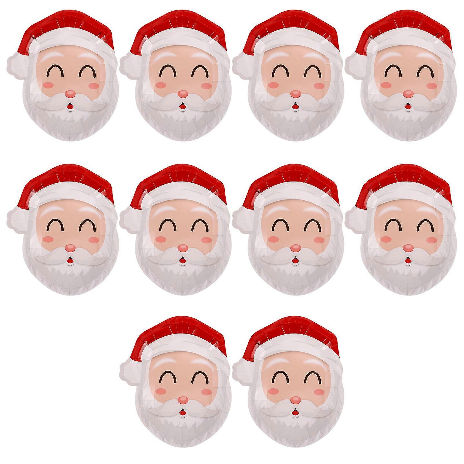 Durable Paper 10 Pcs Santa Claus Design For Christmas Holiday Parties