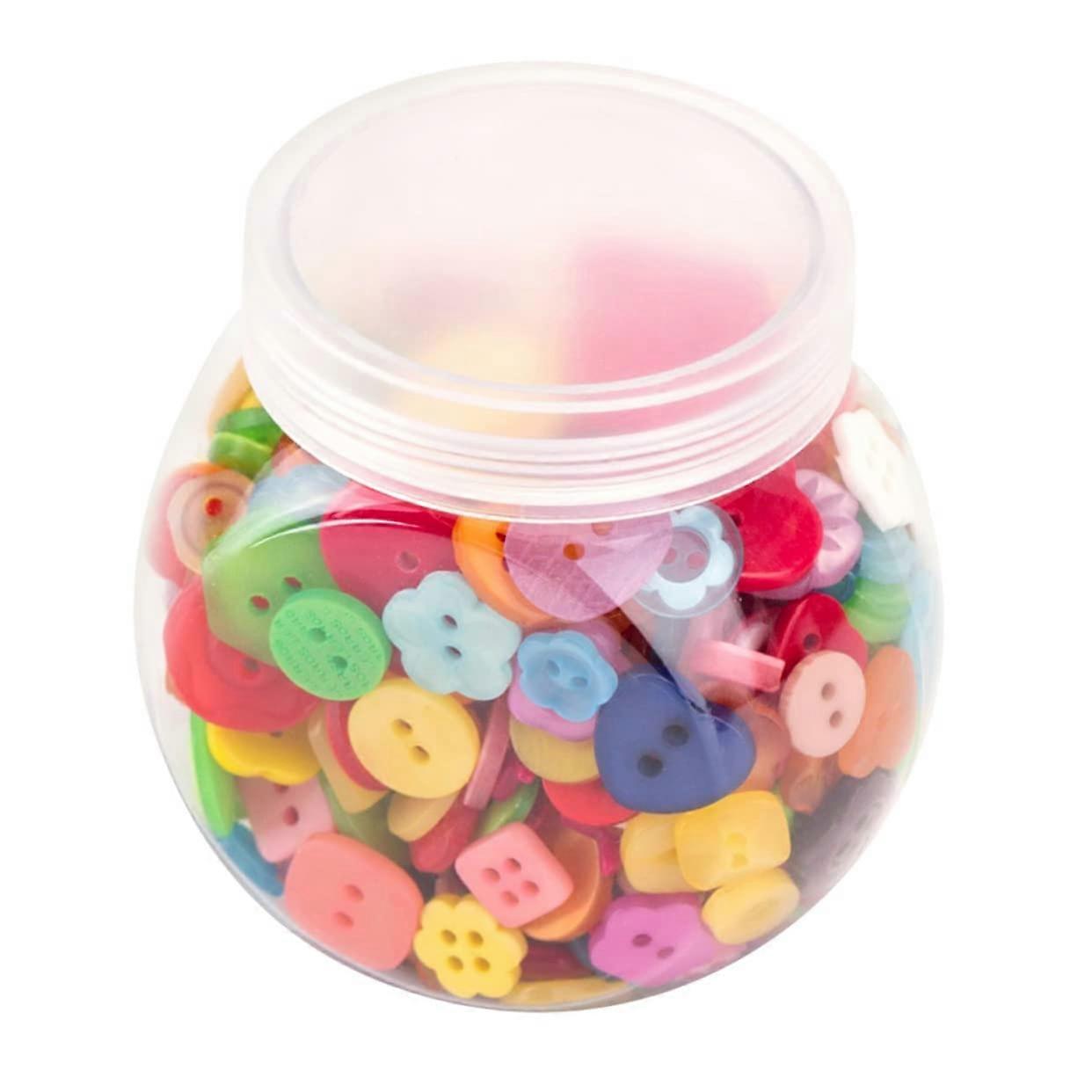 Colorful Small Resin Buttons 1 Bottle DIY Sewing Materials For Clothing And Craft Projects Assorted Colors