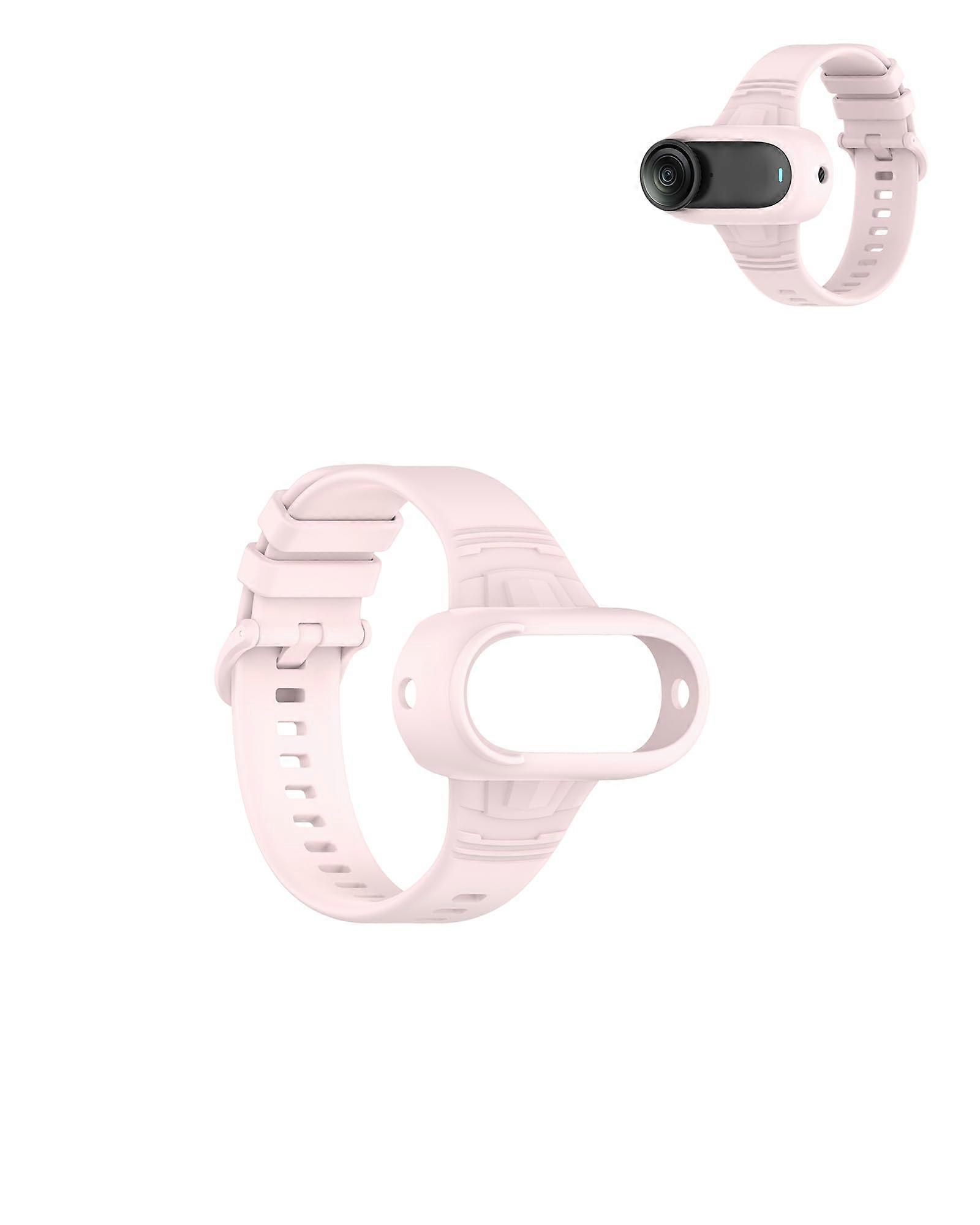 Insta360 GO 3S Case, Protective Silicone Case Compatible with Insta360 GO 3S/3/2 Soft Shell AntiScratch Drop Proof Strap Design (Pink)