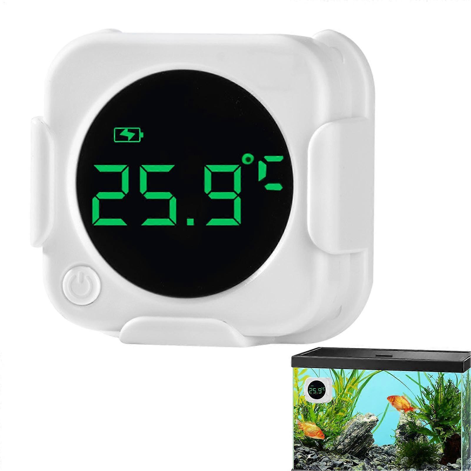 Digital Aquarium Thermometer, Rechargeable LED Electronic Submarine, Accurate Temperature Measurement for Fish Tanks