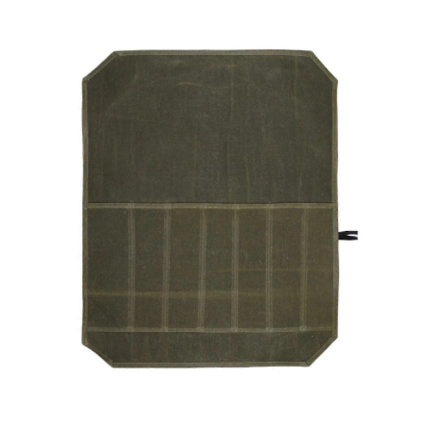 Knife roll bag, waxed sailcloth, 7 slots, large capacity, easy to carry, for chefs