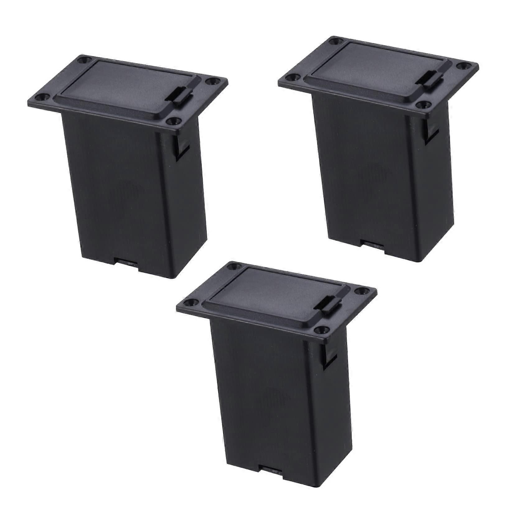 3 battery compartments for guitar and bass pickups. Durable battery case made of quality material for longlasting use.